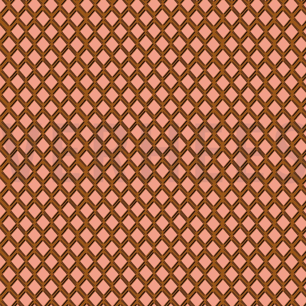COTTON SATIN STRETCH SQUARES DARK APRICOT