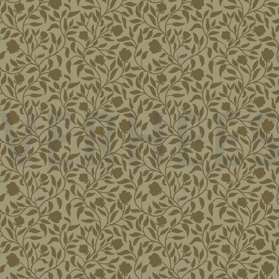 KATOEN SATIJN STRETCH BLOEMEN EN BLADEREN MOSGROEN #7