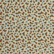 LINEN JERSEY SMALL FLOWERS NATURAL/DARK APRICOT/BLUE (thumbnail)