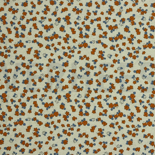 LINEN JERSEY SMALL FLOWERS NATURAL #7