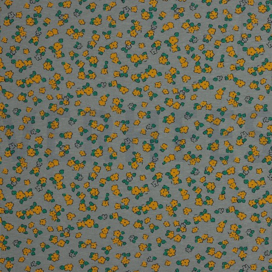 LINNEN JERSEY KLEINE BLOEMEN GRIJS #7