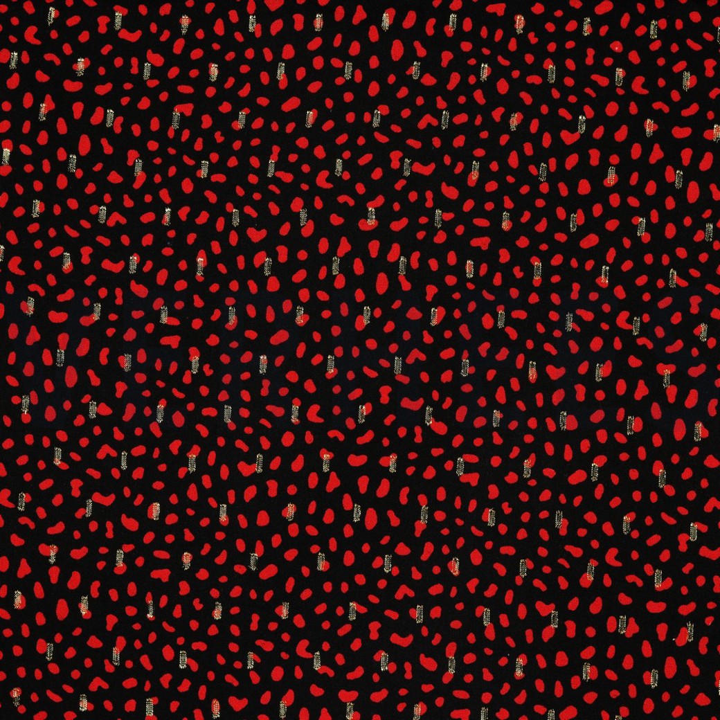 VISCOSE LUREX DOTS BLACK