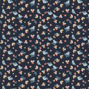 POPLIN BIRDS NAVY (thumbnail)