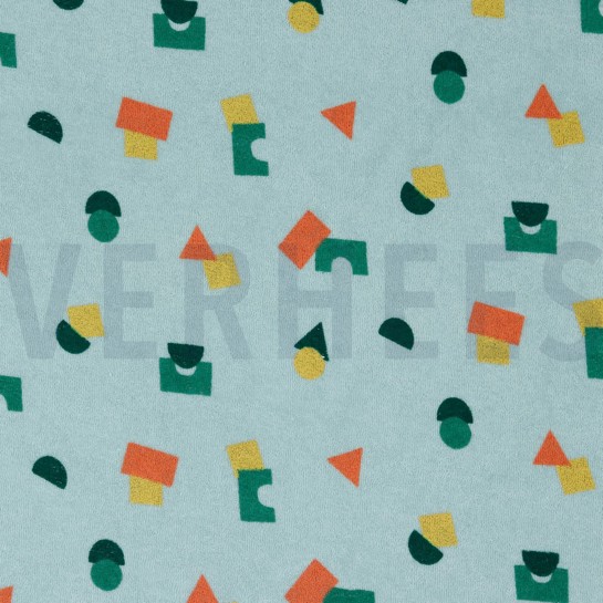 STRETCH TOWELLING SHAPES OLD BLUE #7