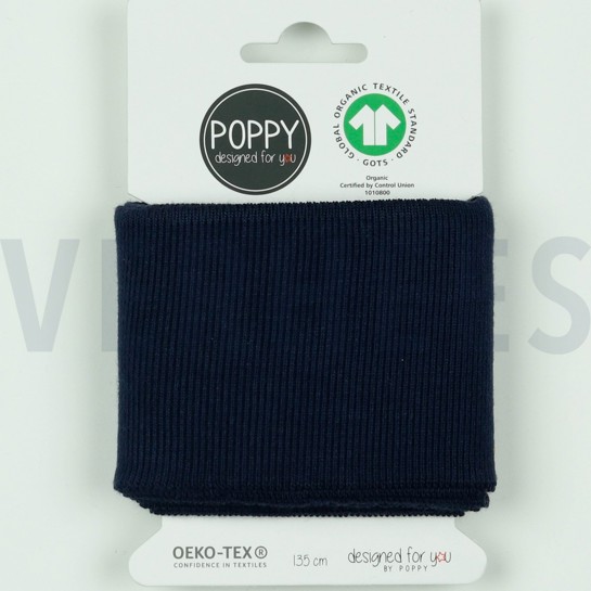 CUFFS GOTS 7CM NAVY #7