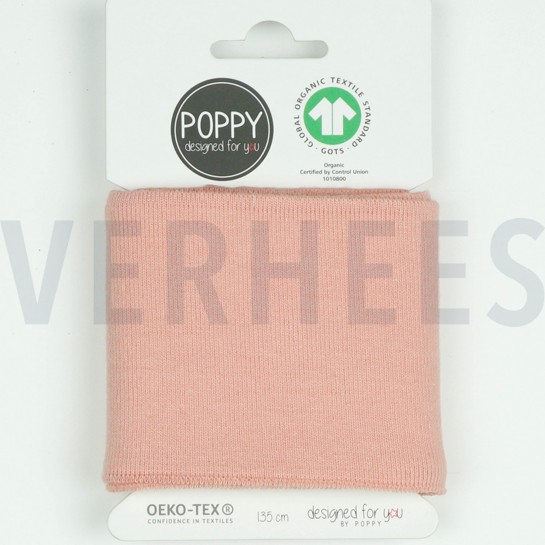 CUFFS GOTS 7CM OLD ROSE #7