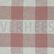 LINEN VISCOSE YARN DYED CHECK OLD ROSE (thumbnail)