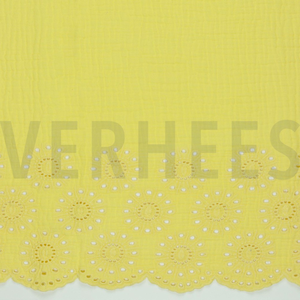 DOUBLE GAUZE BORDER 1-SIDE SOFT YELLOW