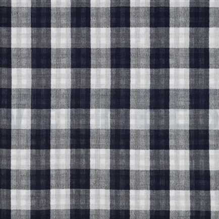 DOUBLE GAUZE DOUBLE SIDED CHECKS NAVY (hover)