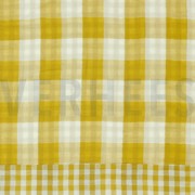 DOUBLE GAUZE DOUBLE SIDED CHECKS OCHRE (thumbnail)