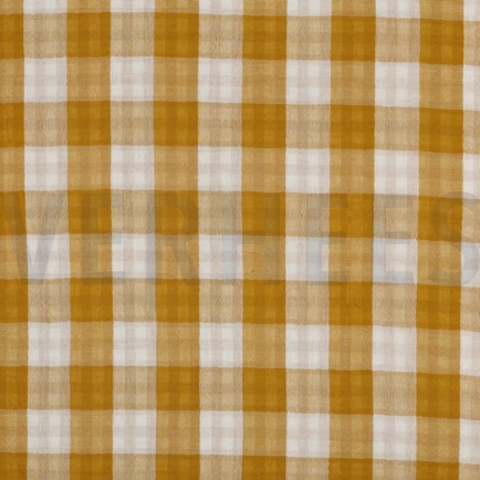DOUBLE GAUZE DOUBLE SIDED CHECKS OCHRE (hover)