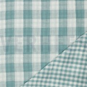 DOUBLE GAUZE DOUBLE SIDED CHECKS GREEN (thumbnail)