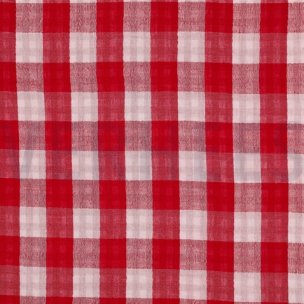 DOUBLE GAUZE DOUBLE SIDED CHECKS RED (hover)