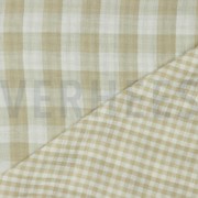 DOUBLE GAUZE DOUBLE SIDED CHECKS BEIGE (thumbnail)