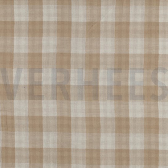 DOUBLE GAUZE DOUBLE SIDED CHECKS BEIGE #7