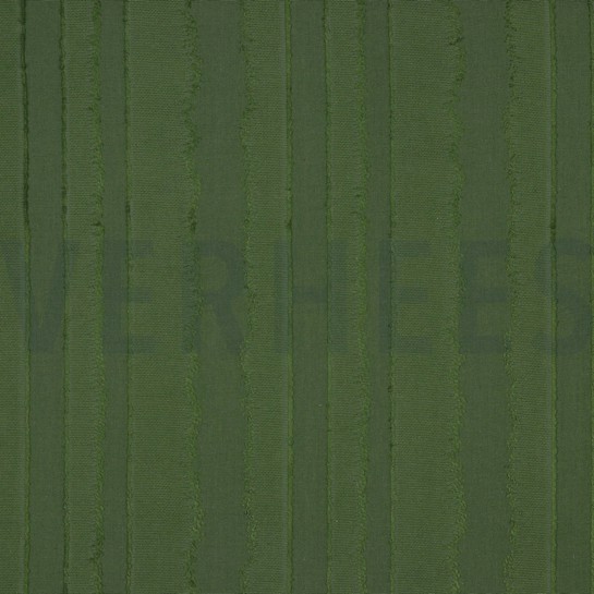 COTTON JACQUARD STRIPES ARMY GREEN #7