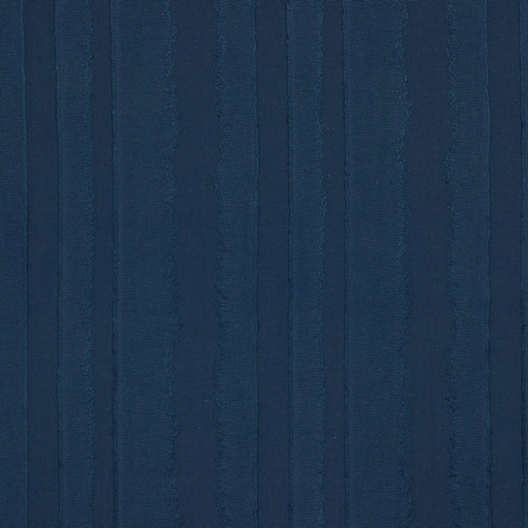 COTTON JACQUARD STRIPES INDIGO BLUE