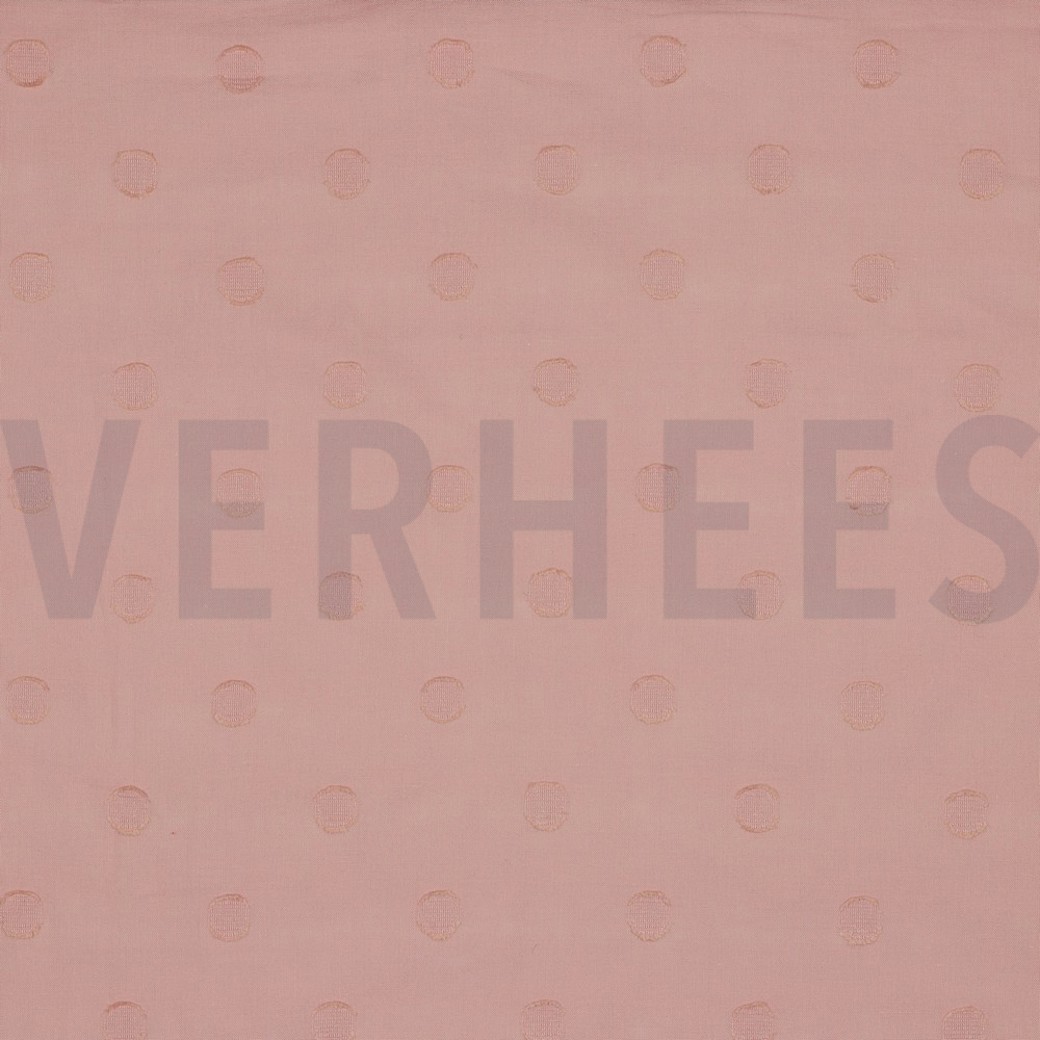 COTTON JACQUARD DOTS OLD ROSE