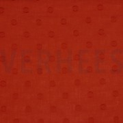 COTTON JACQUARD DOTS BRIQUE (thumbnail)