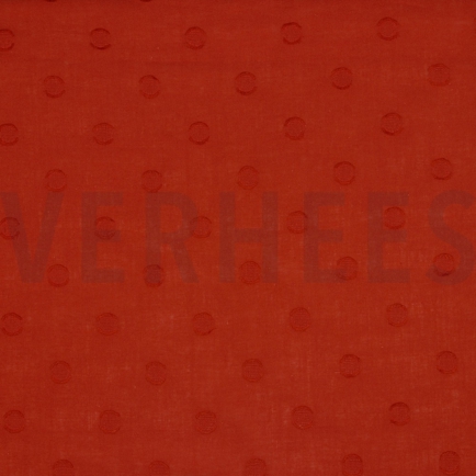 COTTON JACQUARD DOTS BRIQUE (hover)