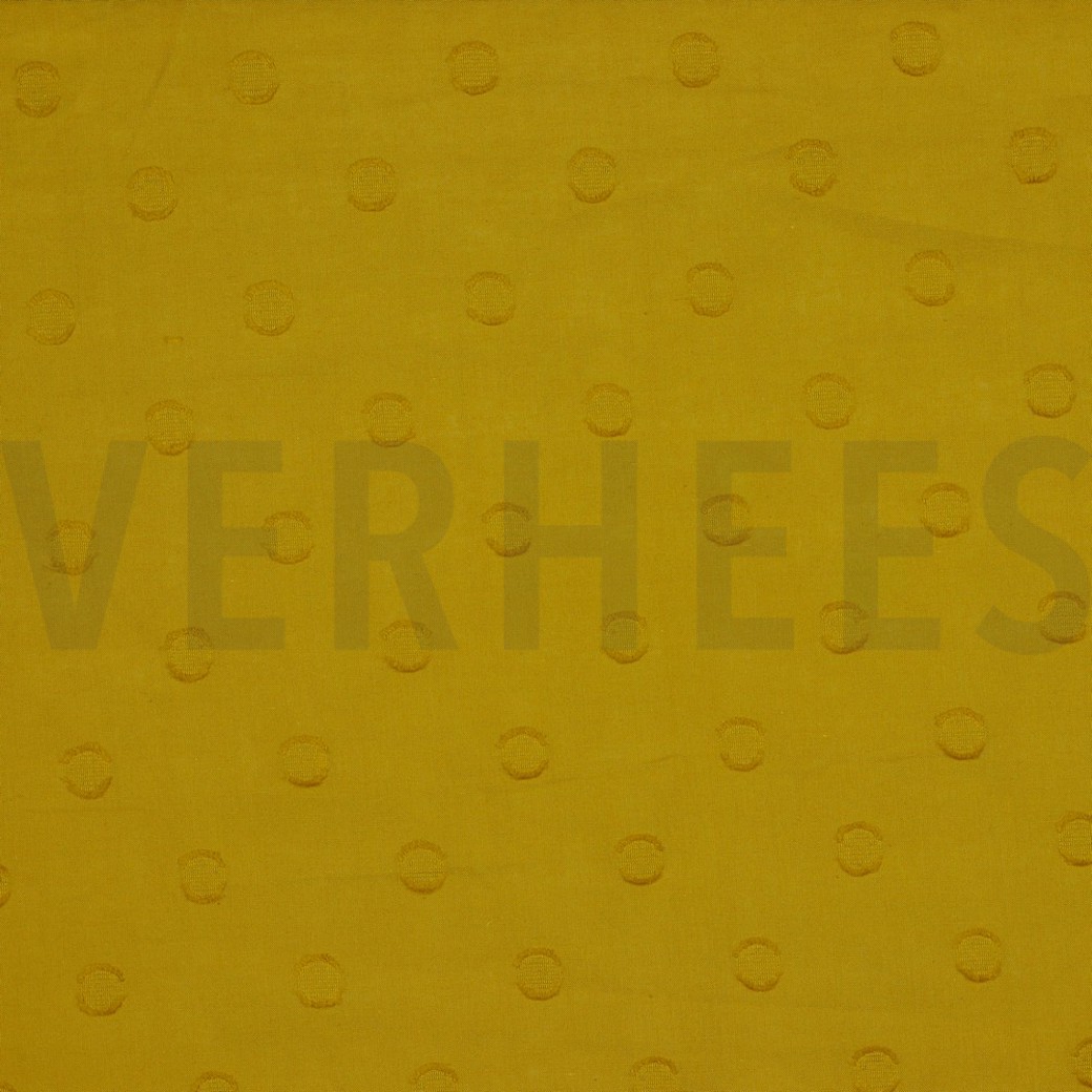 COTTON JACQUARD DOTS OCHRE