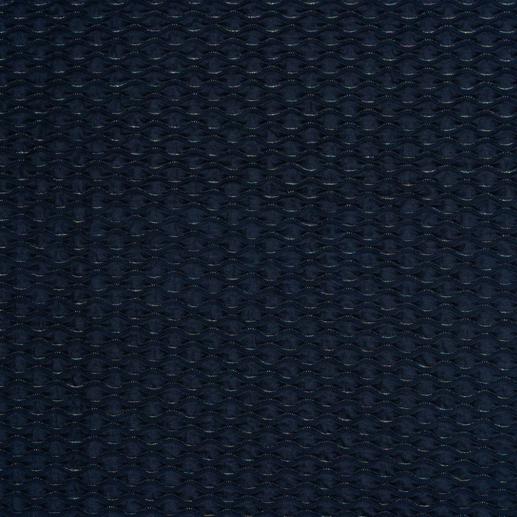 JACQUARD JERSEY LUREX NAVY