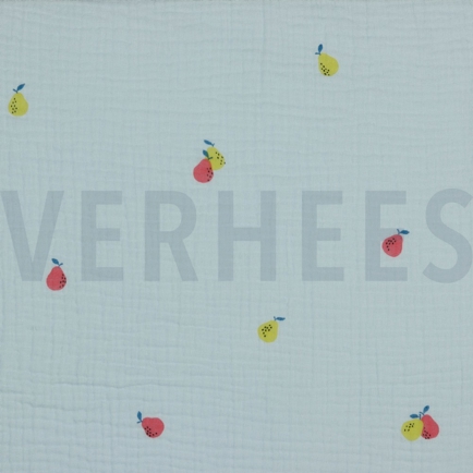 DOUBLE GAUZE PEARS LIGHT BLUE (hover)