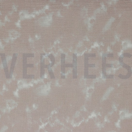 DOUBLE GAZE DE COTON TIE DYE ROSÉ PÂLE #7