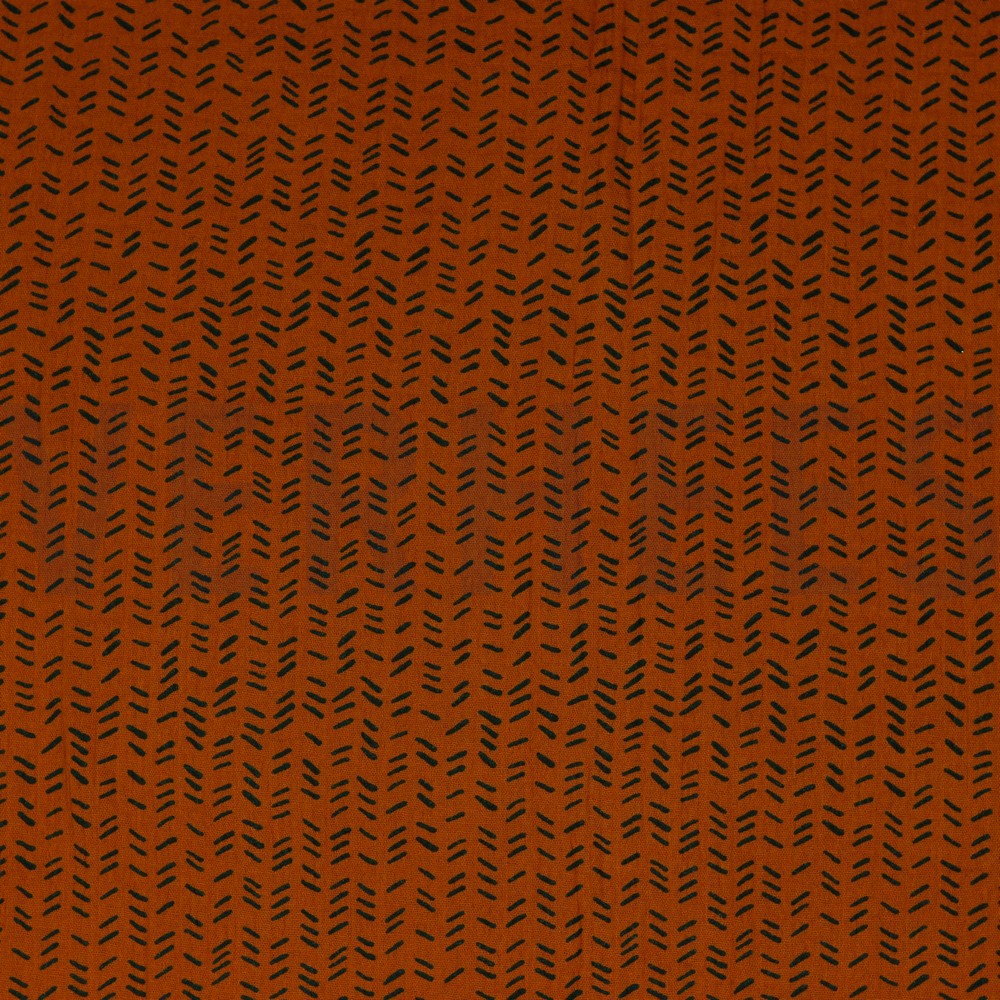 DOUBLE GAUZE STRIPES RUST (hover)