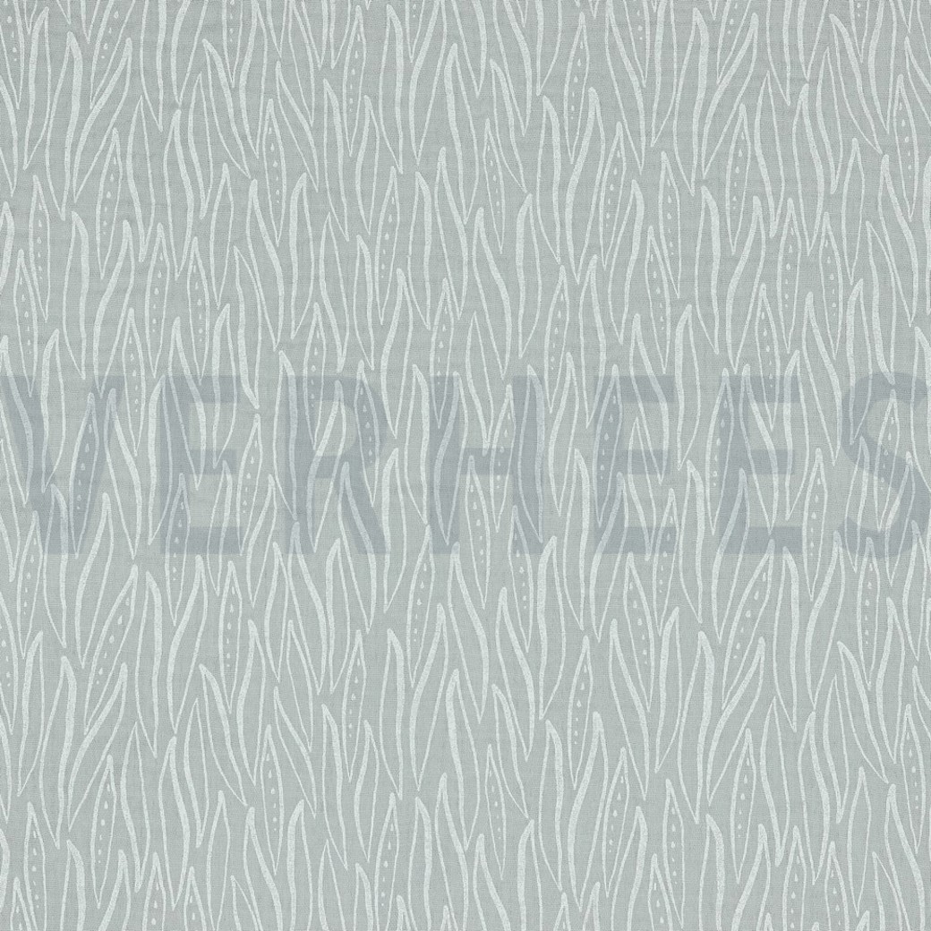 DOUBLE GAUZE LEAVES LIGHT GREY