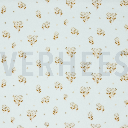 NICKY VELOURS SMALL FLOWERS WHITE (hover)