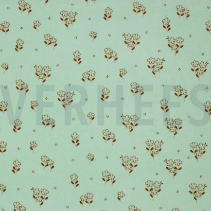 NICKY VELOURS SMALL FLOWERS MINT (hover)