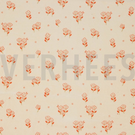 NICKY VELOURS SMALL FLOWERS LIGHT SALMON (hover)