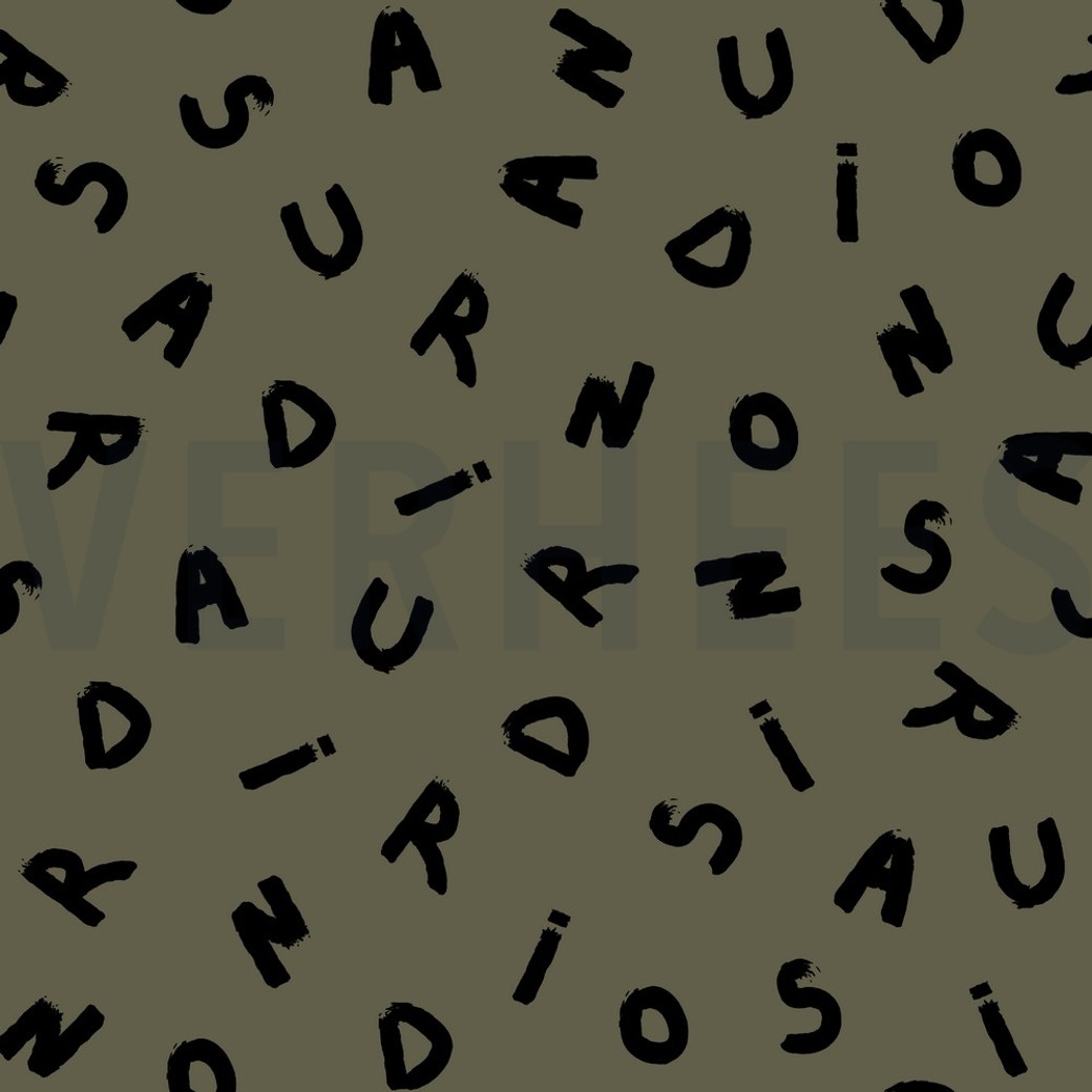 SOFT SWEAT LETTERS FOREST GREEN