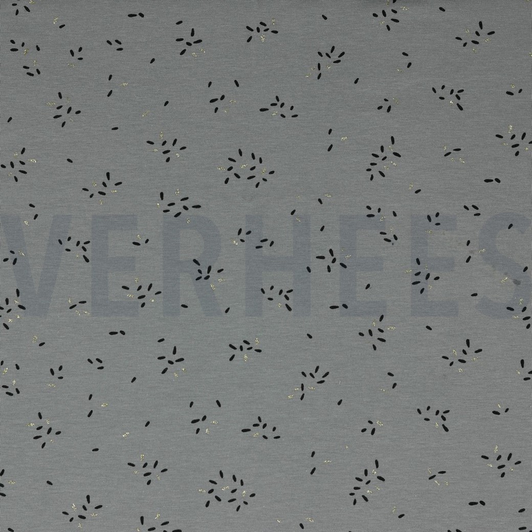 JERSEY GLITTER STRIPES ROCK GREY