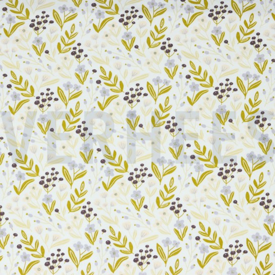 JERSEY GLITTER FLOWERS WHITE #7