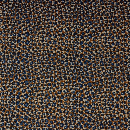 COTTON SATIN STRETCH ANIMAL SKIN RUST (hover)