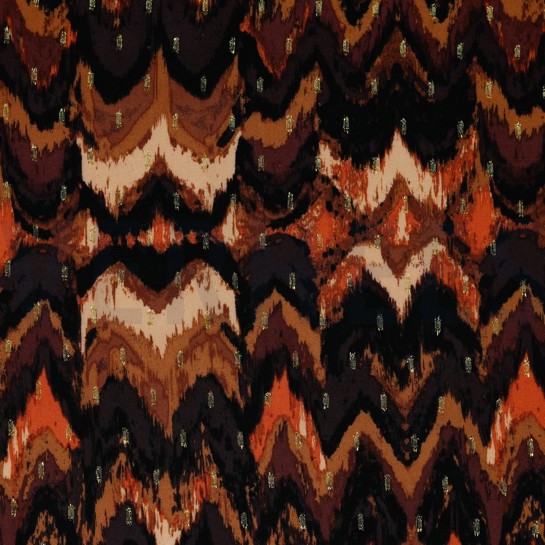 VISCOSE LUREX DIGITAL GRAPHIC DARK BROWN #7