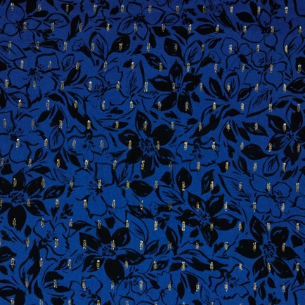 VISCOSE LUREX FLOWERS COBALT (hover)