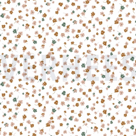 MODAL COTTON JERSEY SMALL DAISY WHITE (hover)