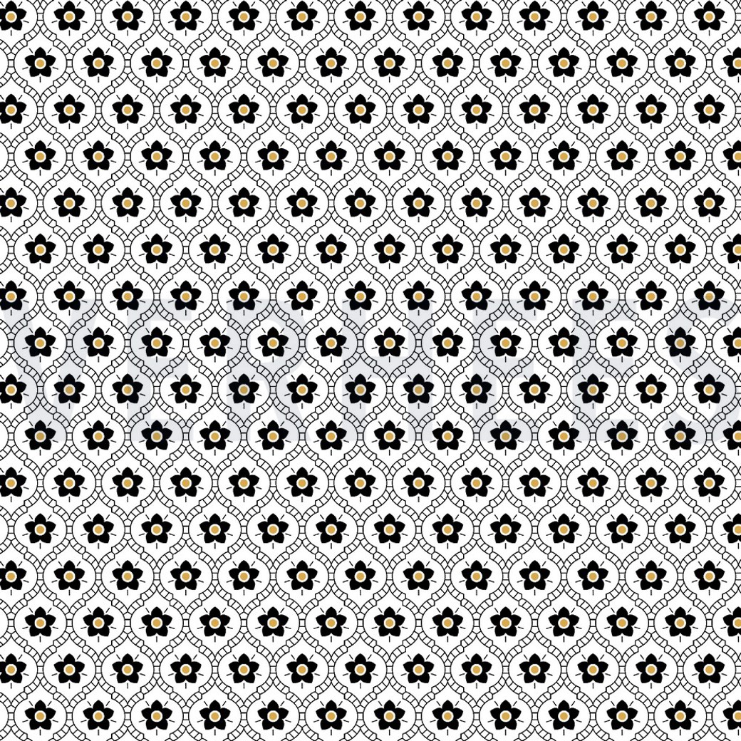 POPLIN FLOWERS WHITE