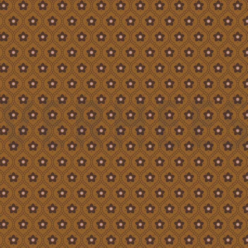 POPLIN FLOWERS LIGHT BROWN
