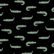POPLIN ALLIGATOR BLACK (thumbnail)