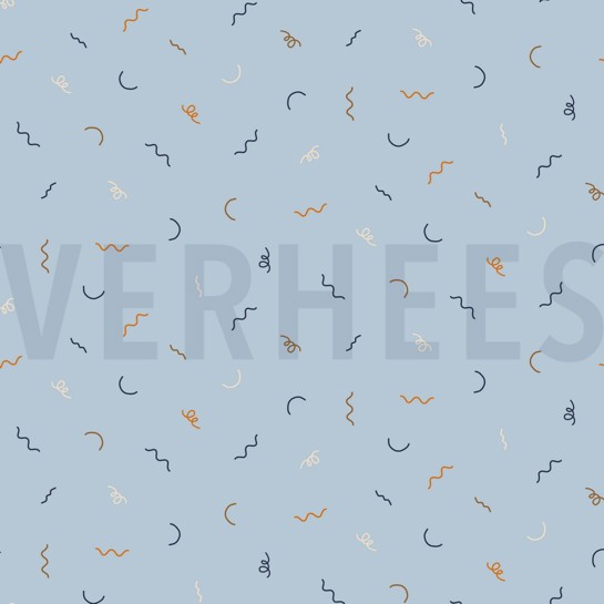 KATOENEN POPLIN AUTO’S VERKEER LICHTBLAUW #7