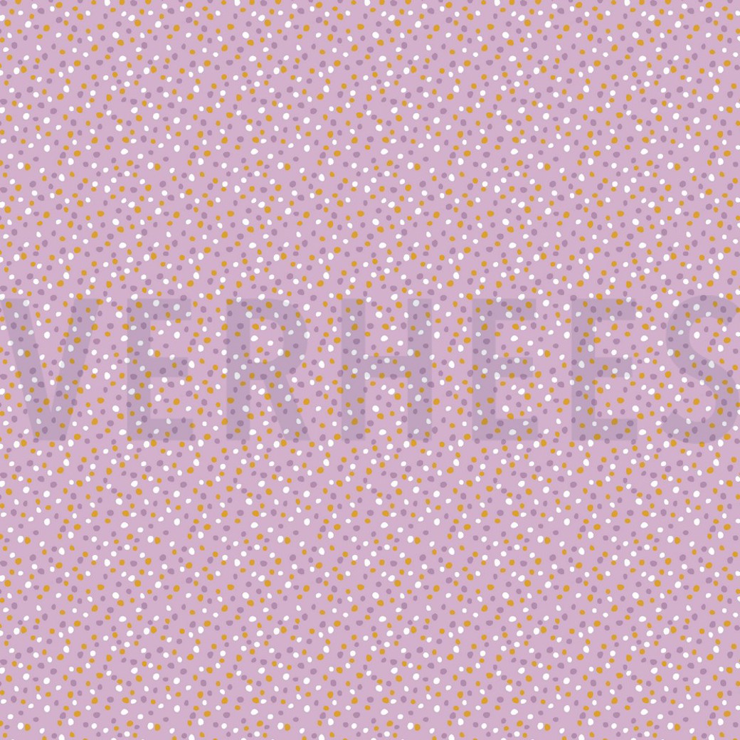 POPLIN DAISY AND DOTS LILAC