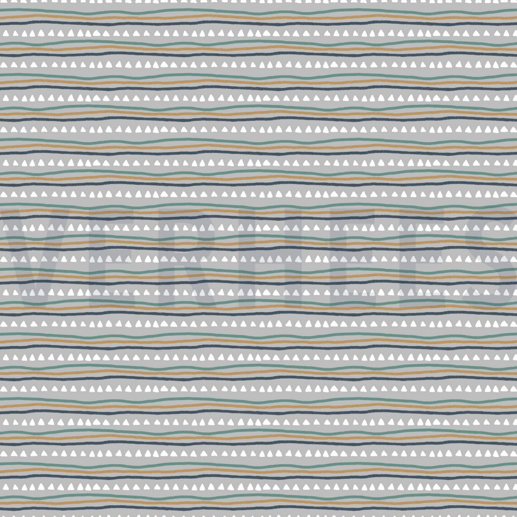 POPLIN GOTS CONSTRUCTION VEHICLES LIGHT GREY