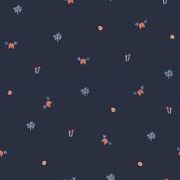 POPLIN GOTS OCEAN LIFE NAVY (thumbnail)