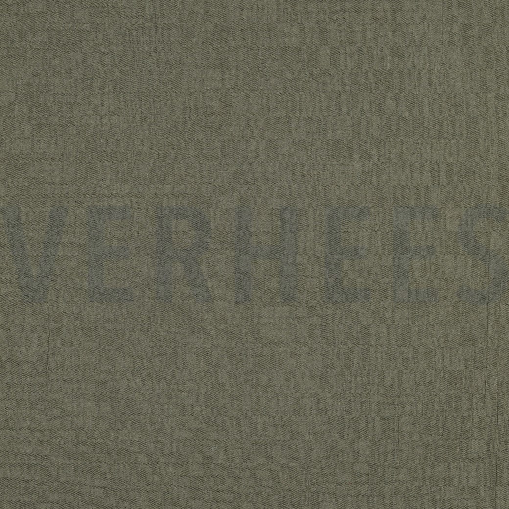 DOUBLE GAUZE DARK MOSS GREEN (hover)