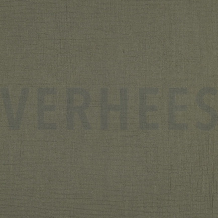 DOUBLE GAUZE DARK MOSS GREEN (hover)