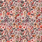 FINE POPLIN DIGITAL FLEURS ECRU (thumbnail)